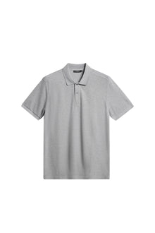 Troy Polo Shirt Seasonal Pique in Mid Grey Melange by J.Lindeberg