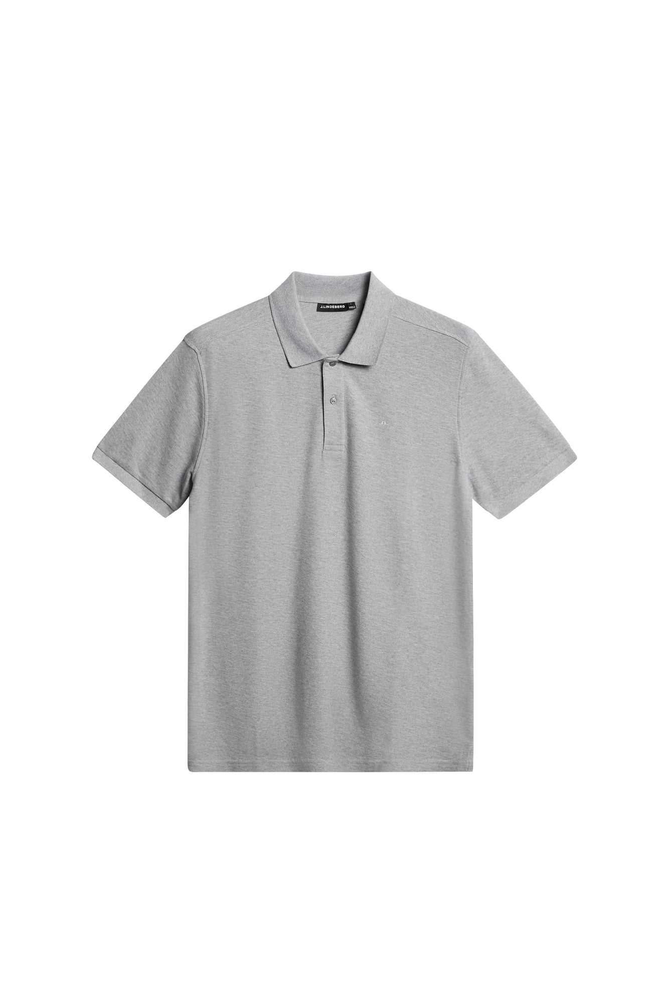 Troy Polo Shirt Seasonal Pique in Mid Grey Melange by J.Lindeberg