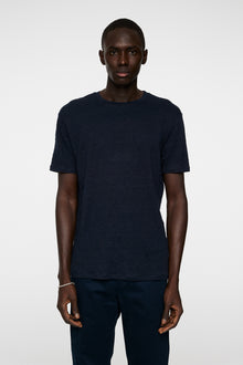 Men | Coma Linen Tee | JL Navy