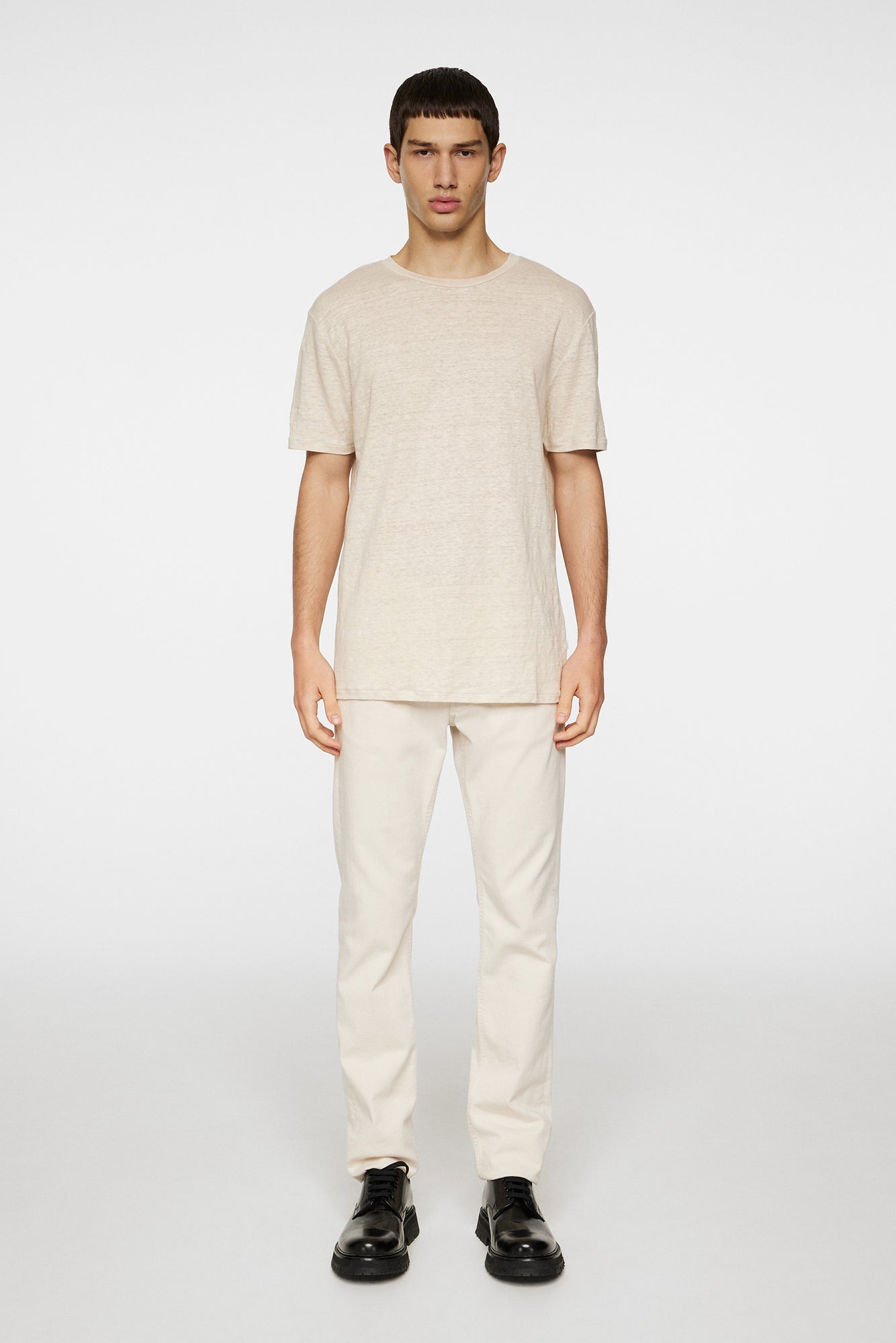 Men | Coma Linen Tee | Moonbeam