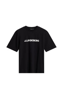 Parcy Logo Tee in Black by J.Lindeberg