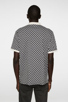 Men | Devon Jacquard Polo | Bridge Stack Moonbeam