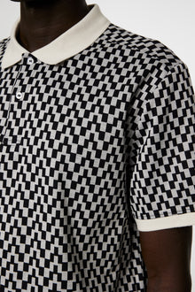 Men | Devon Jacquard Polo | Bridge Stack Moonbeam