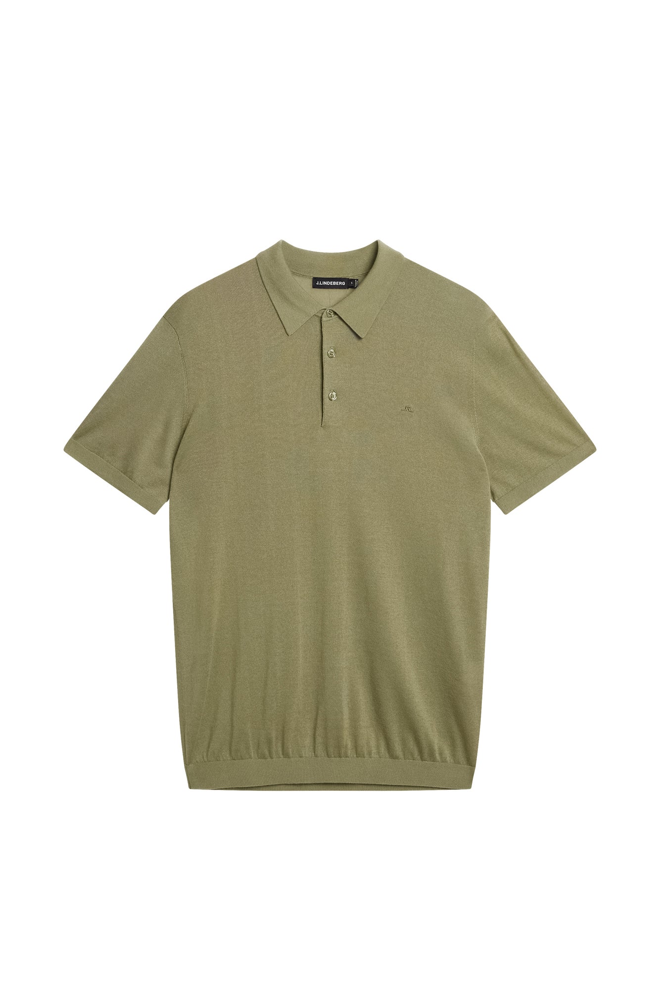 Men | Ridge Lyocell Silk Polo | Oil Green