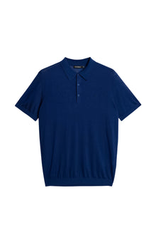Men | Ridge Lyocell Silk Polo | Estate Blue