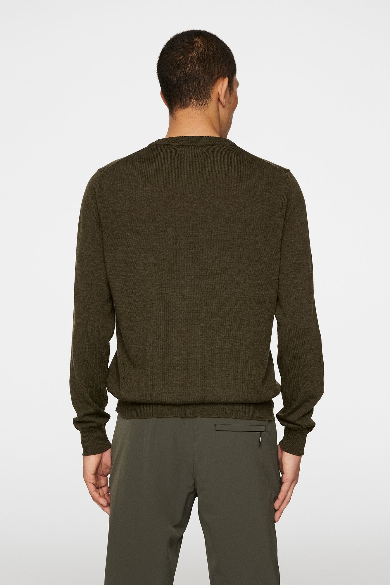 Men | Keane Merino Crew Neck Sweater | Forest Green