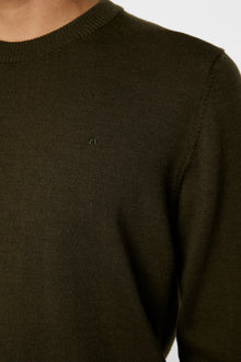 Men | Keane Merino Crew Neck Sweater | Forest Green