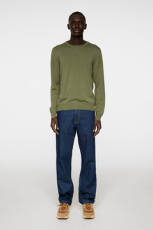 Men | Keane Light Merino Crew Neck | Olivine
