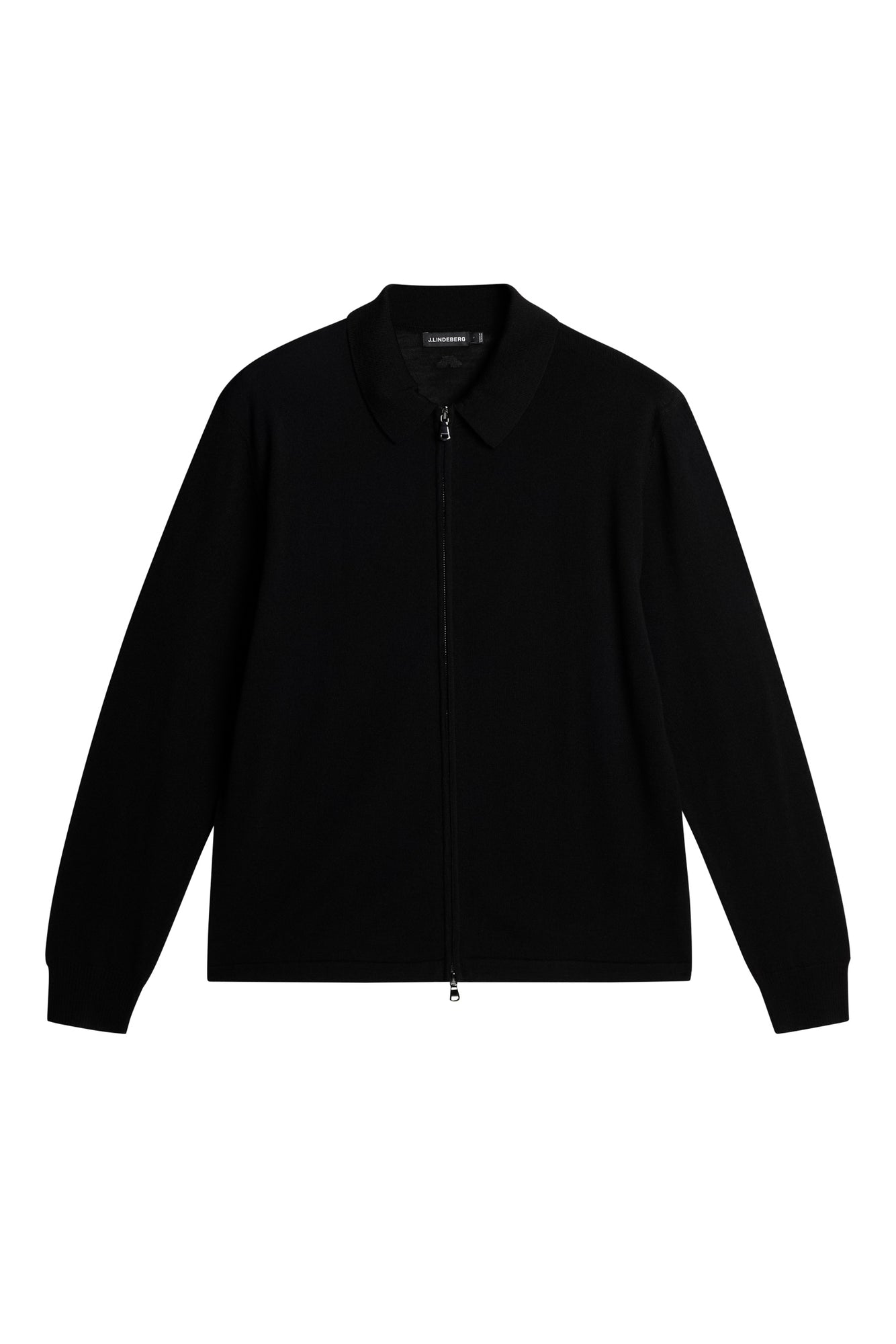 Kaleb Light Merino Cardigan in Black by J.Lindeberg
