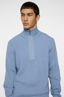 Men | Alex Half Zip Knitted Sweater | Rain Washed