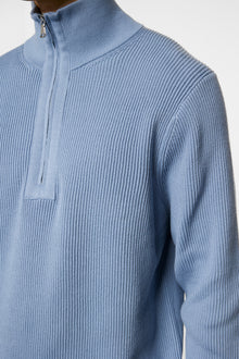 Men | Alex Half Zip Knitted Sweater | Rain Washed