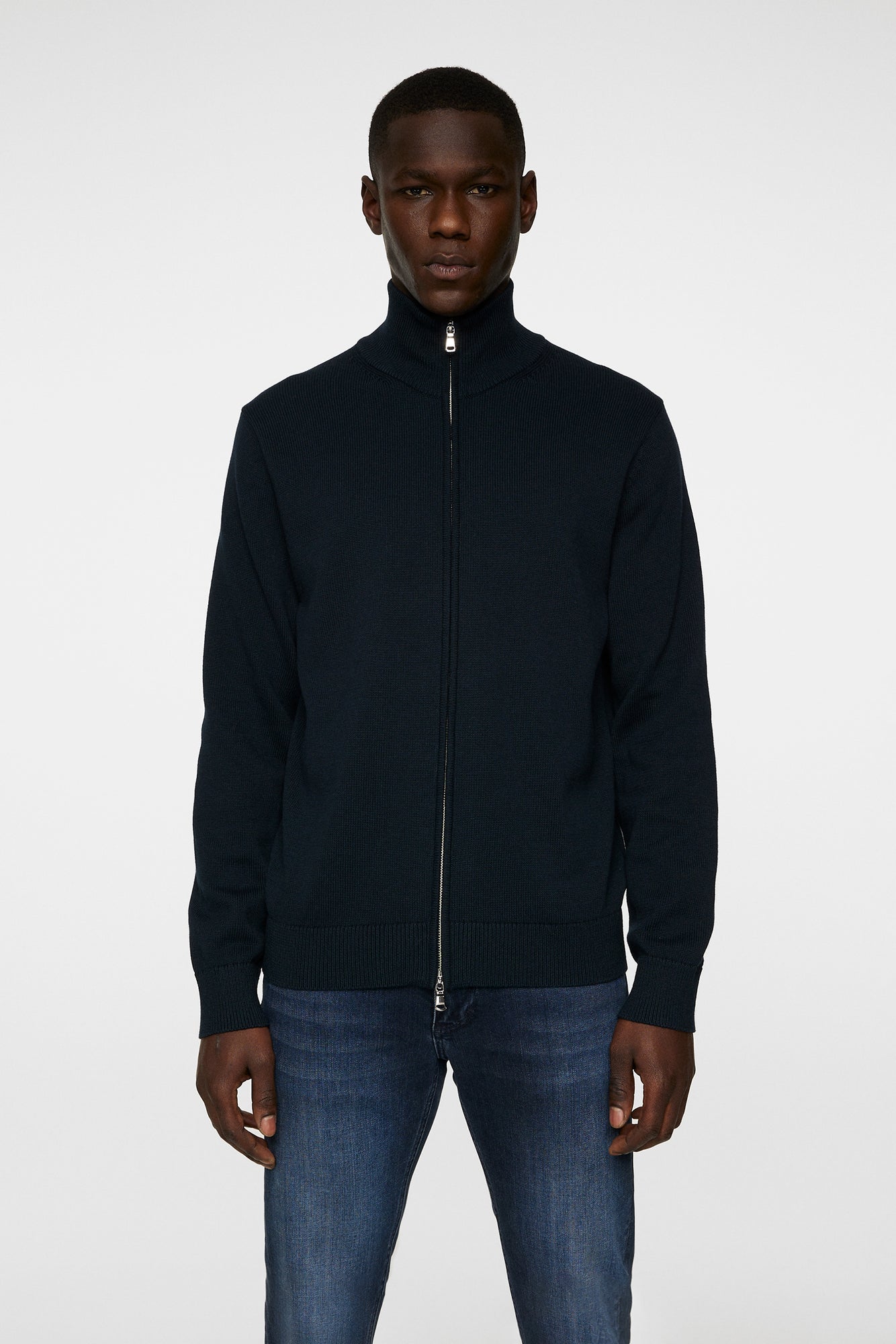 Men | Alexis Full Zip Cardigan | JL Navy