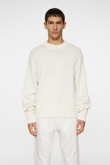 Men | Eddy Cotton Wool Crew Neck | White