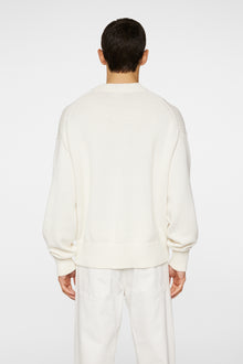 Men | Eddy Cotton Wool Crew Neck | White