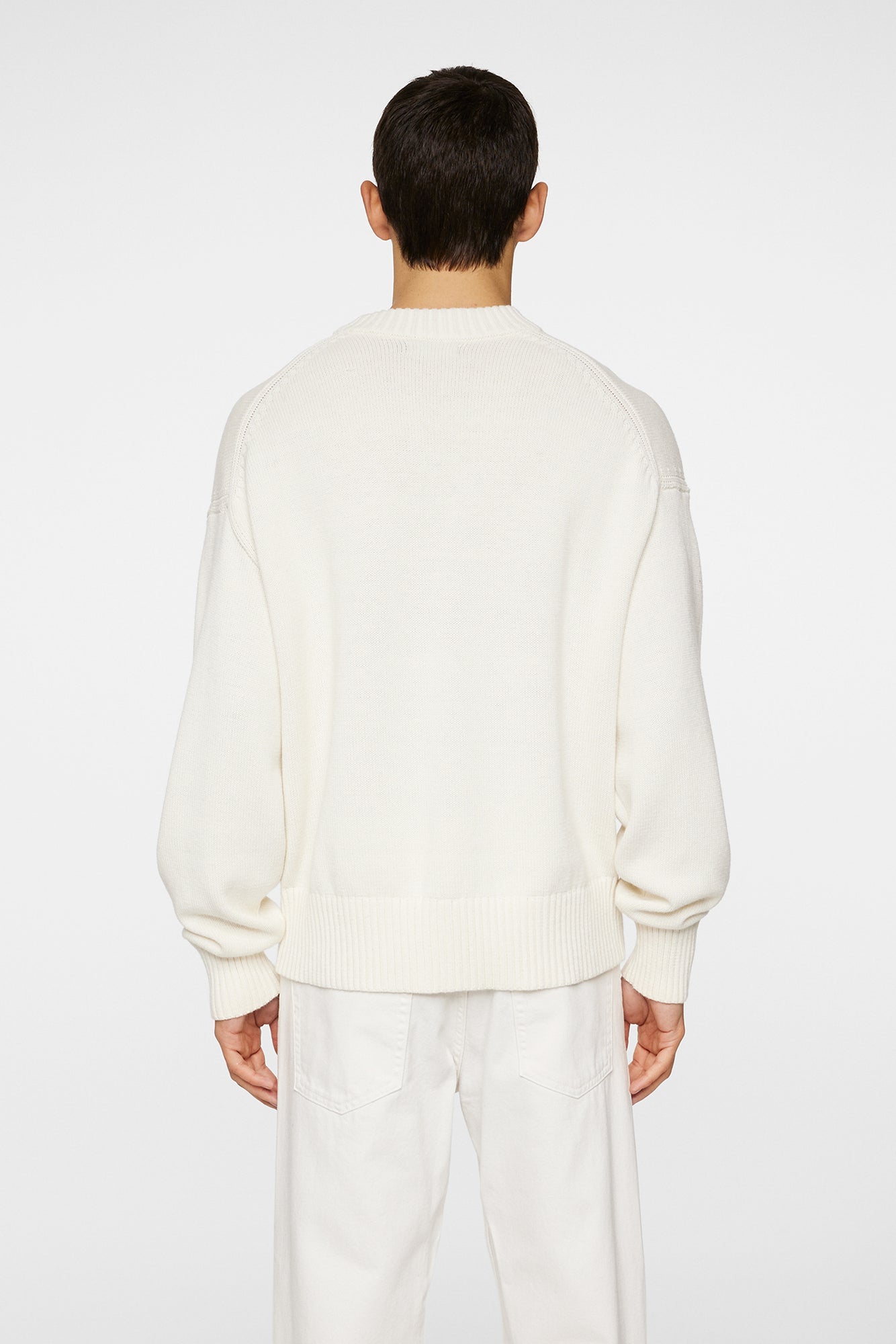 Men | Eddy Cotton Wool Crew Neck | White