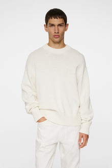 Men | Eddy Cotton Wool Crew Neck | White