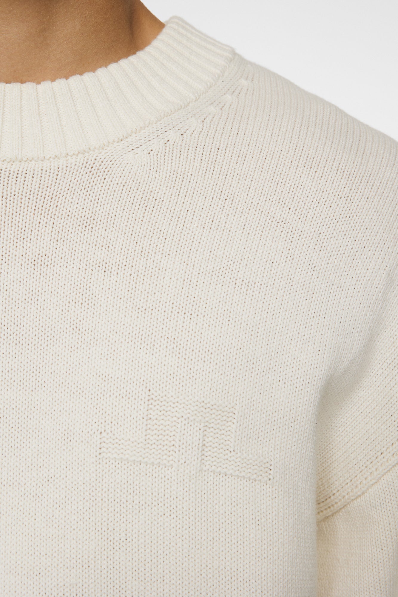 Men | Eddy Cotton Wool Crew Neck | White