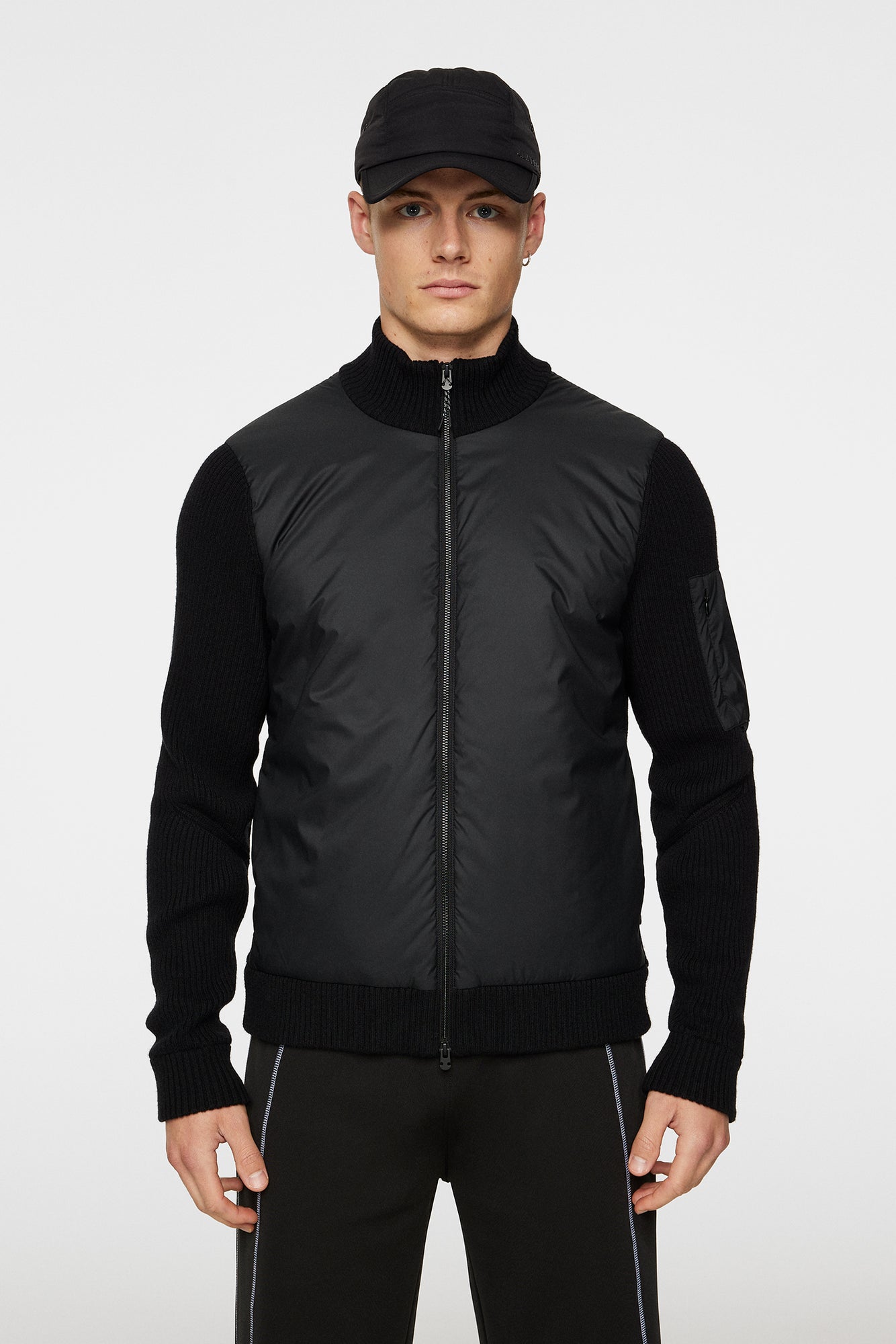 Men | Beck Knitted Hybrid Jacket | Black