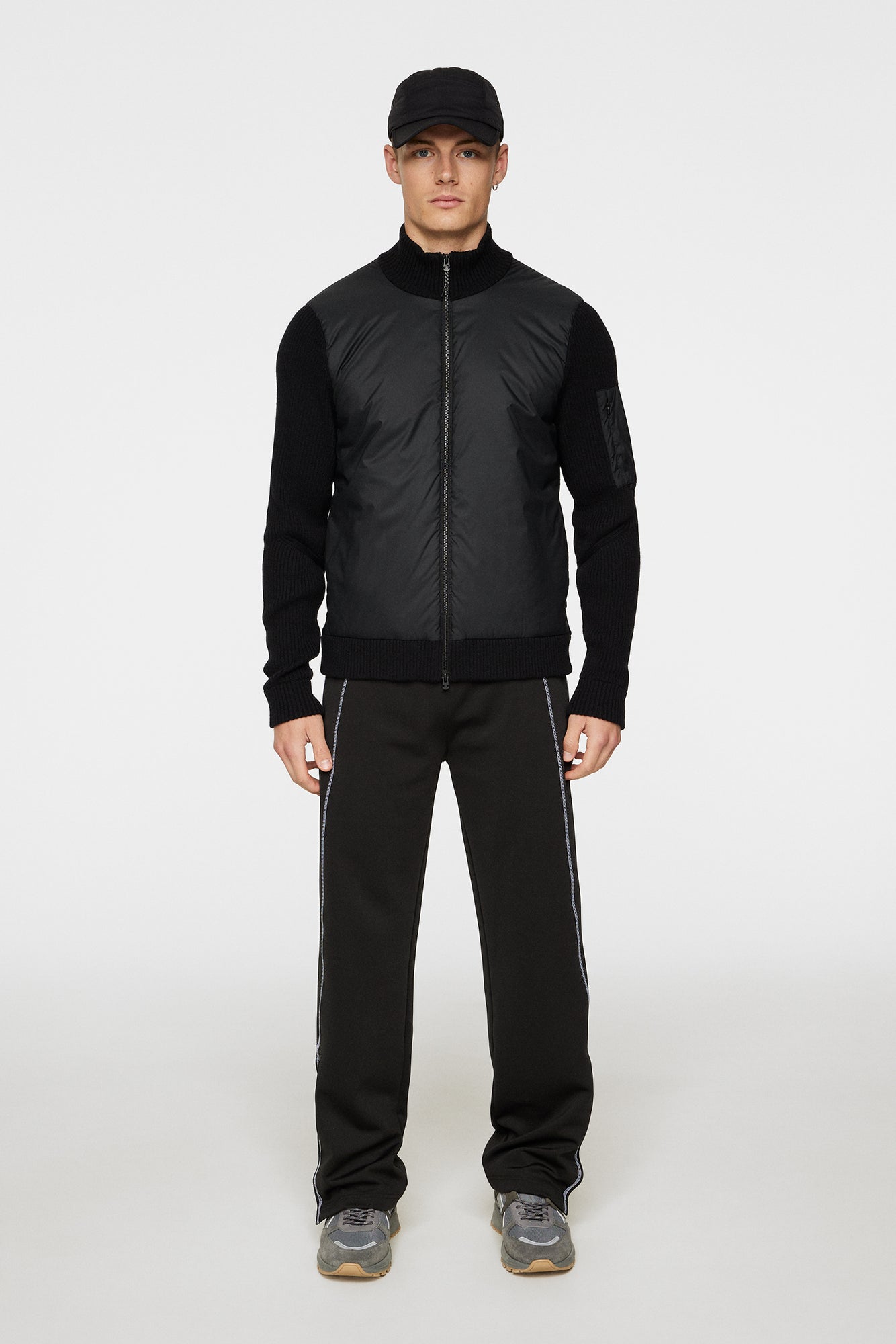 Men | Beck Knitted Hybrid Jacket | Black