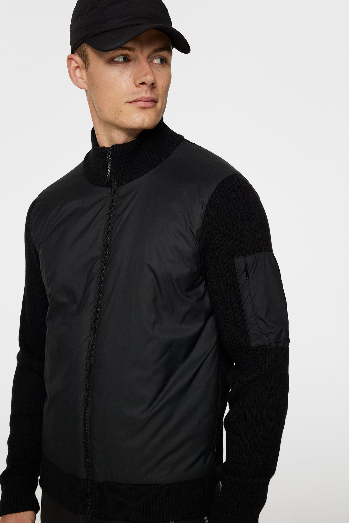 Men | Beck Knitted Hybrid Jacket | Black