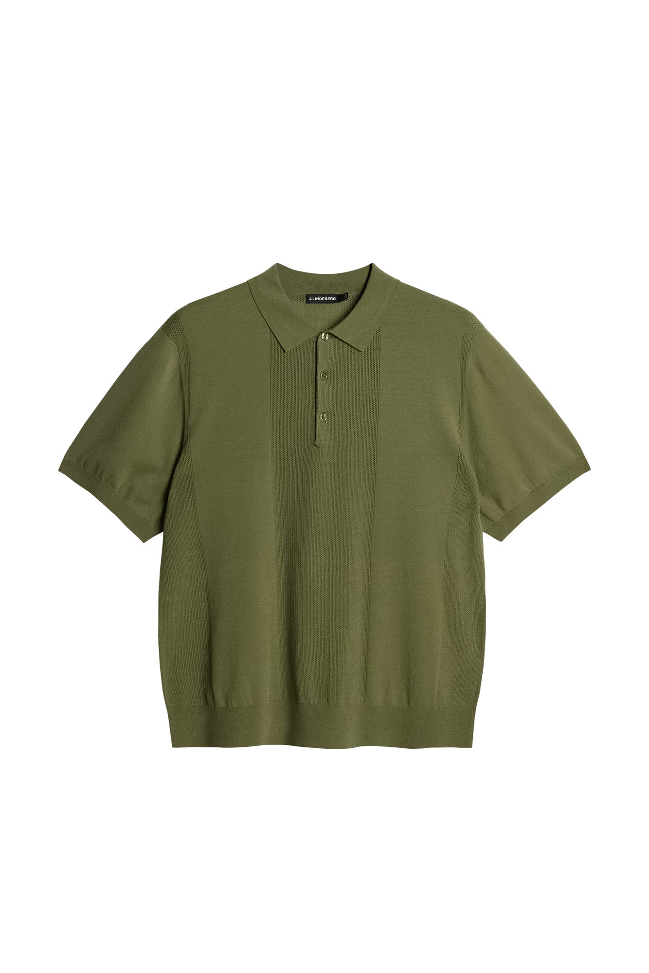 Reymond Solid Stripe Polo in Olivine by J.Lindeberg