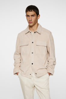 Men | Wilden Suede Overshirt | Moonbeam