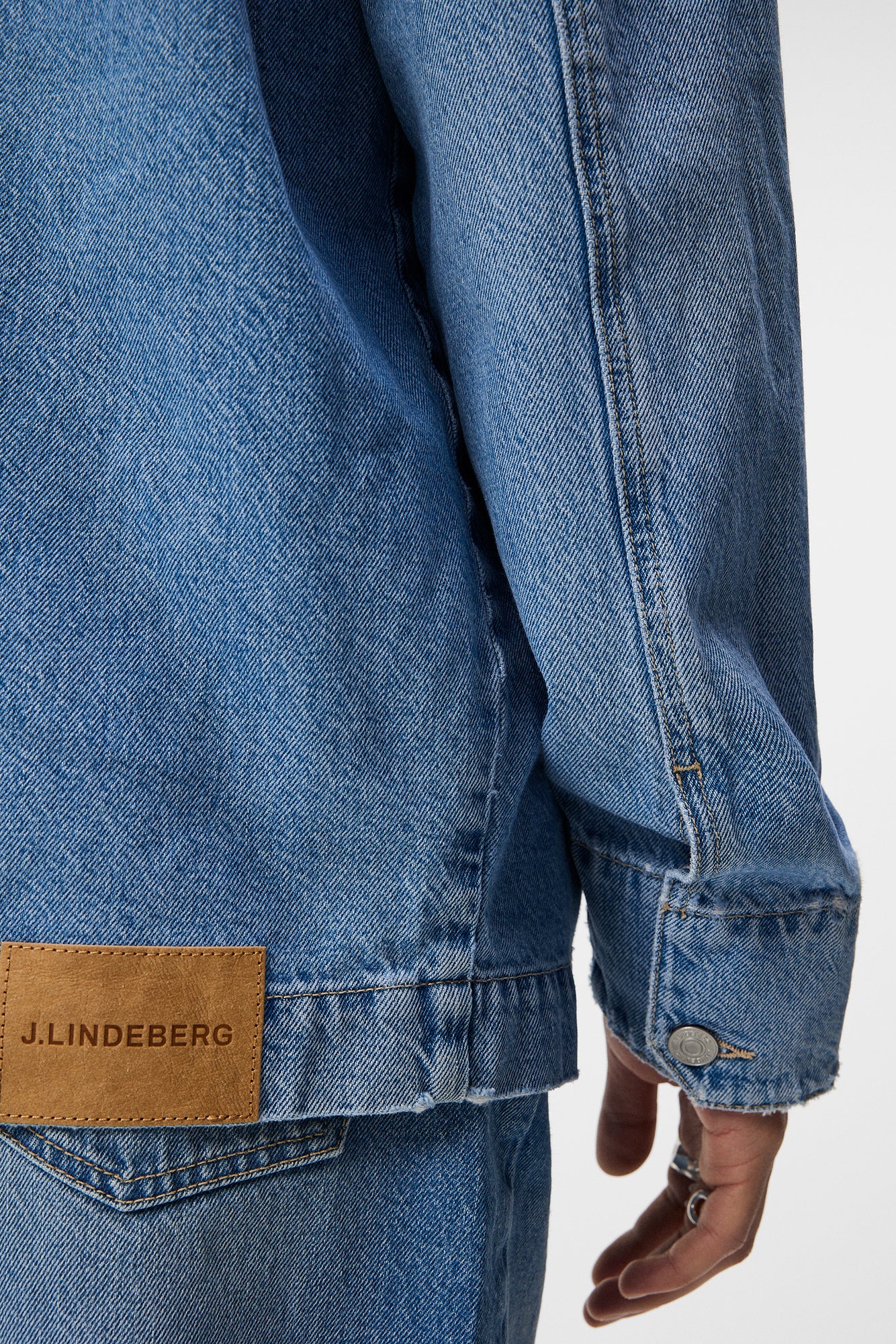 Men | Hunt Washed Denim Overshirt | Mid Blue