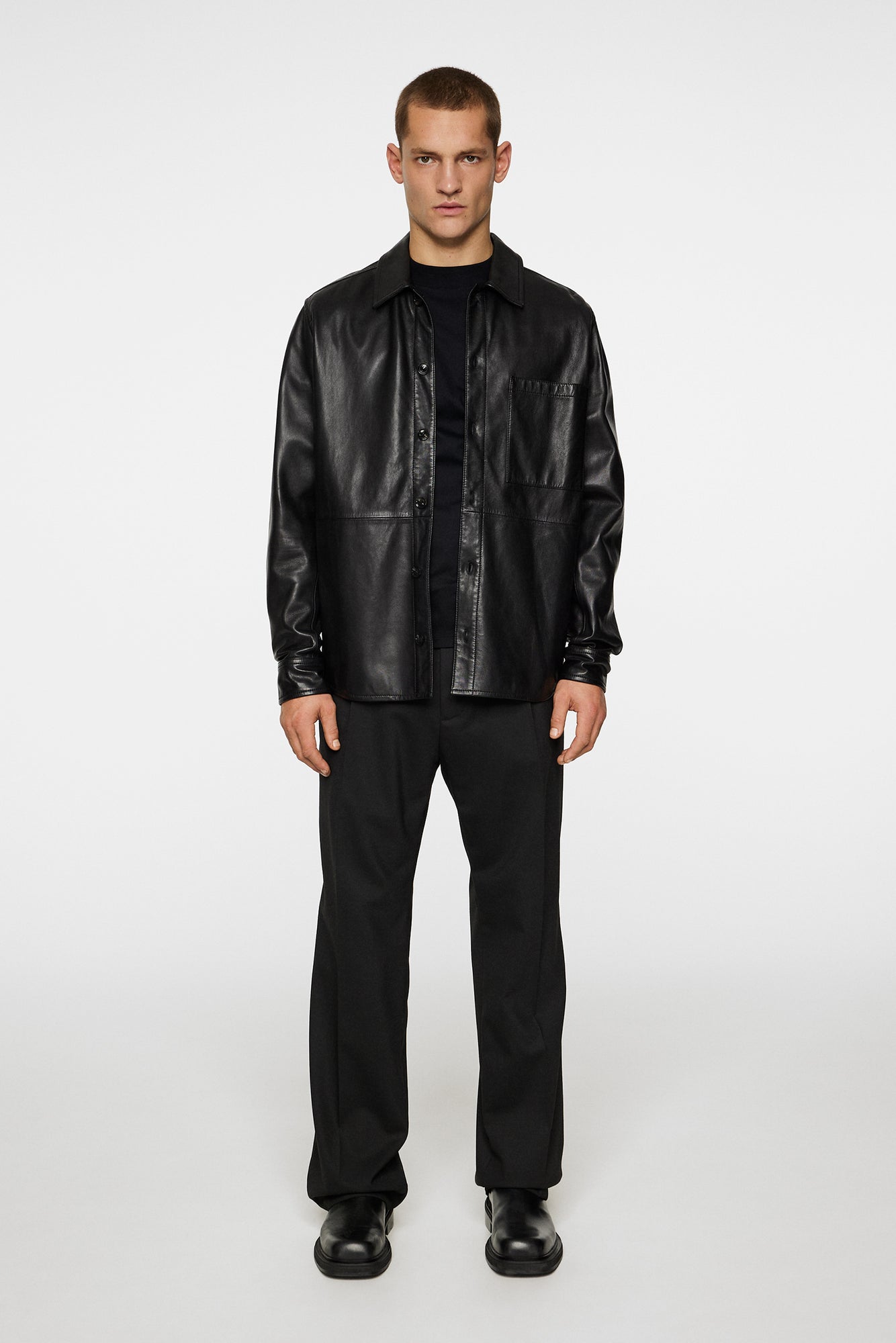 Men | Haij Pleated Twill Pants | Black