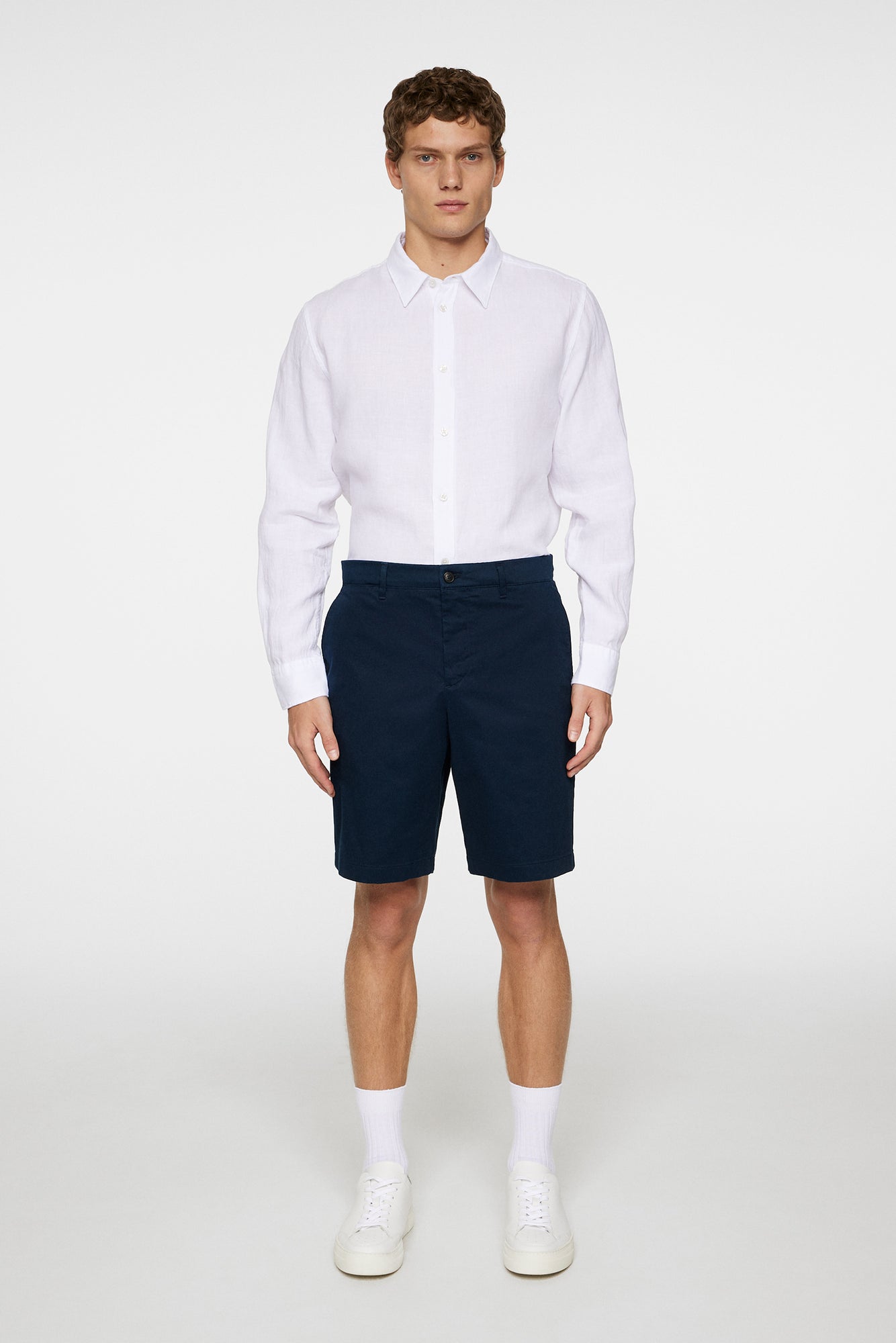 Men | Shane Cloud Satin Shorts | JL Navy