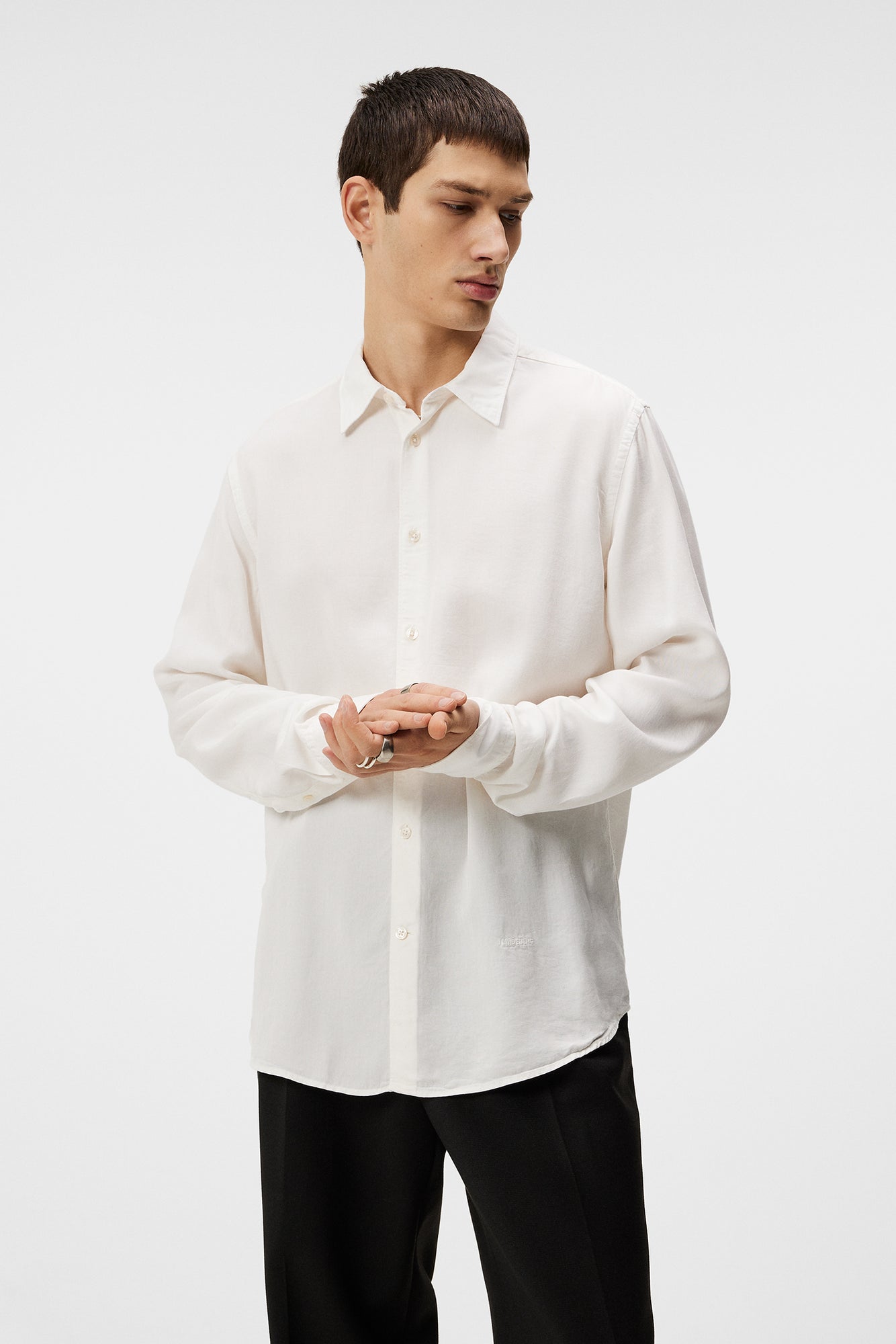 Men | Slim LS Comfort Tencel Shirt | Cloud White (V1)