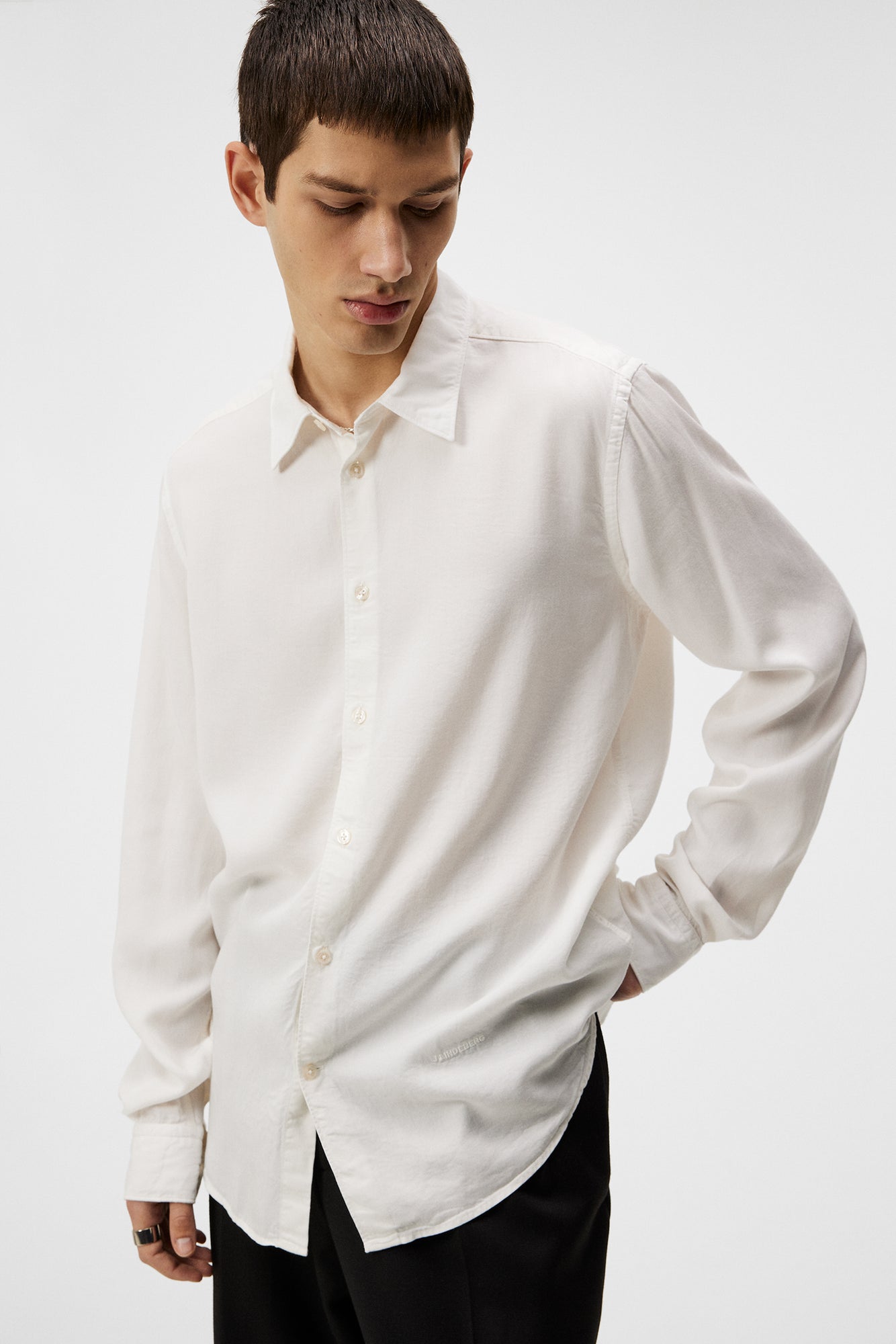 Men | Slim LS Comfort Tencel Shirt | Cloud White (V1)