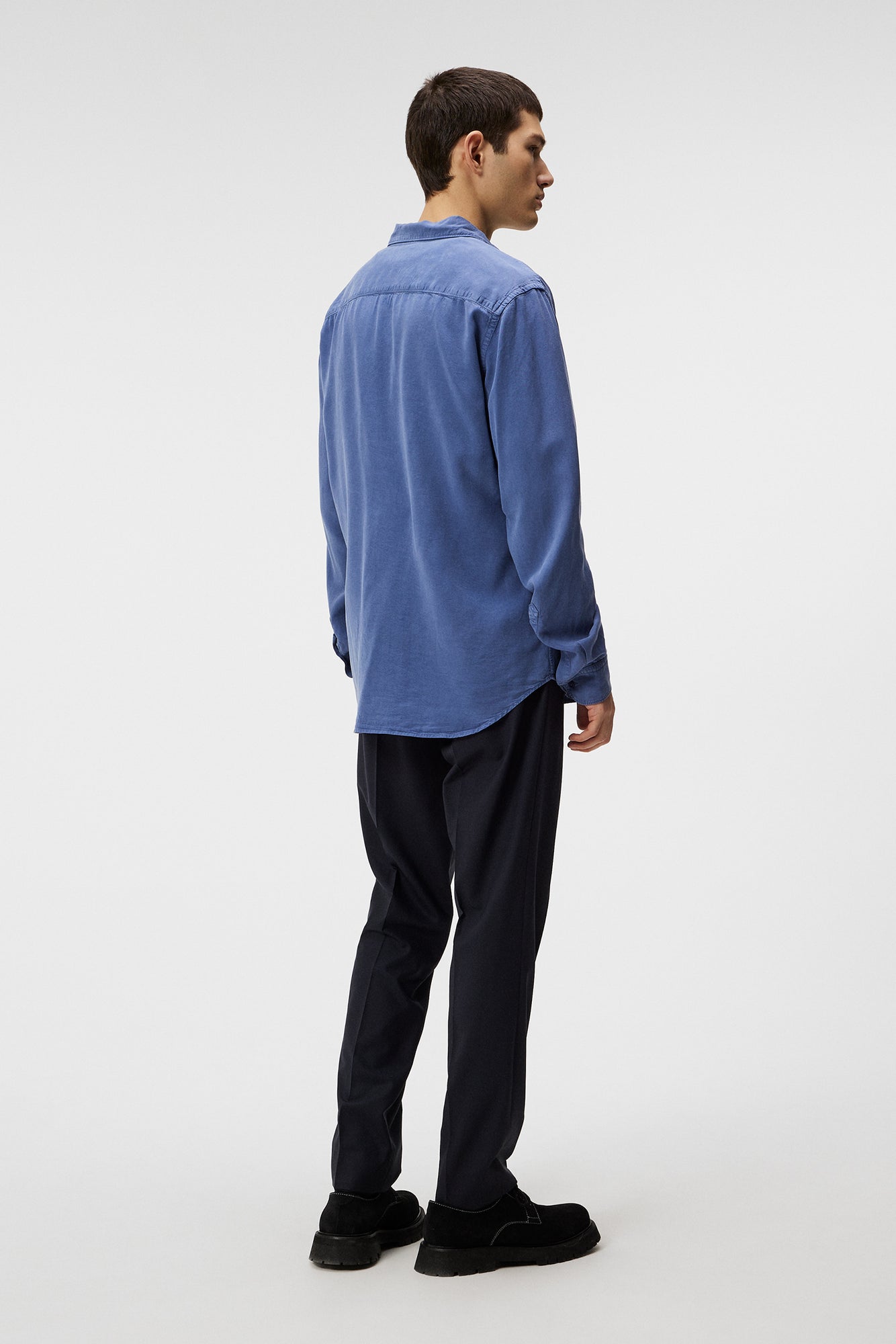 Men | Slim LS Comfort Tencel Shirt | Bijou Blue