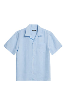 Men | Elio Linen Melange Shirt | Chambray Blue