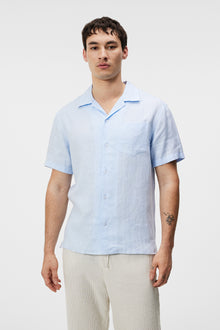 Men | Elio Linen Melange Shirt | Chambray Blue