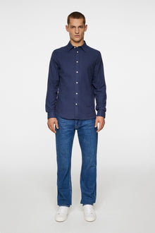 Men | Light Flannel Slim Shirt | JL Navy