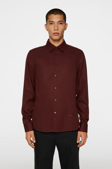 Men | Slim LS Comfort Tencel Shirt | Bitter Chocolate