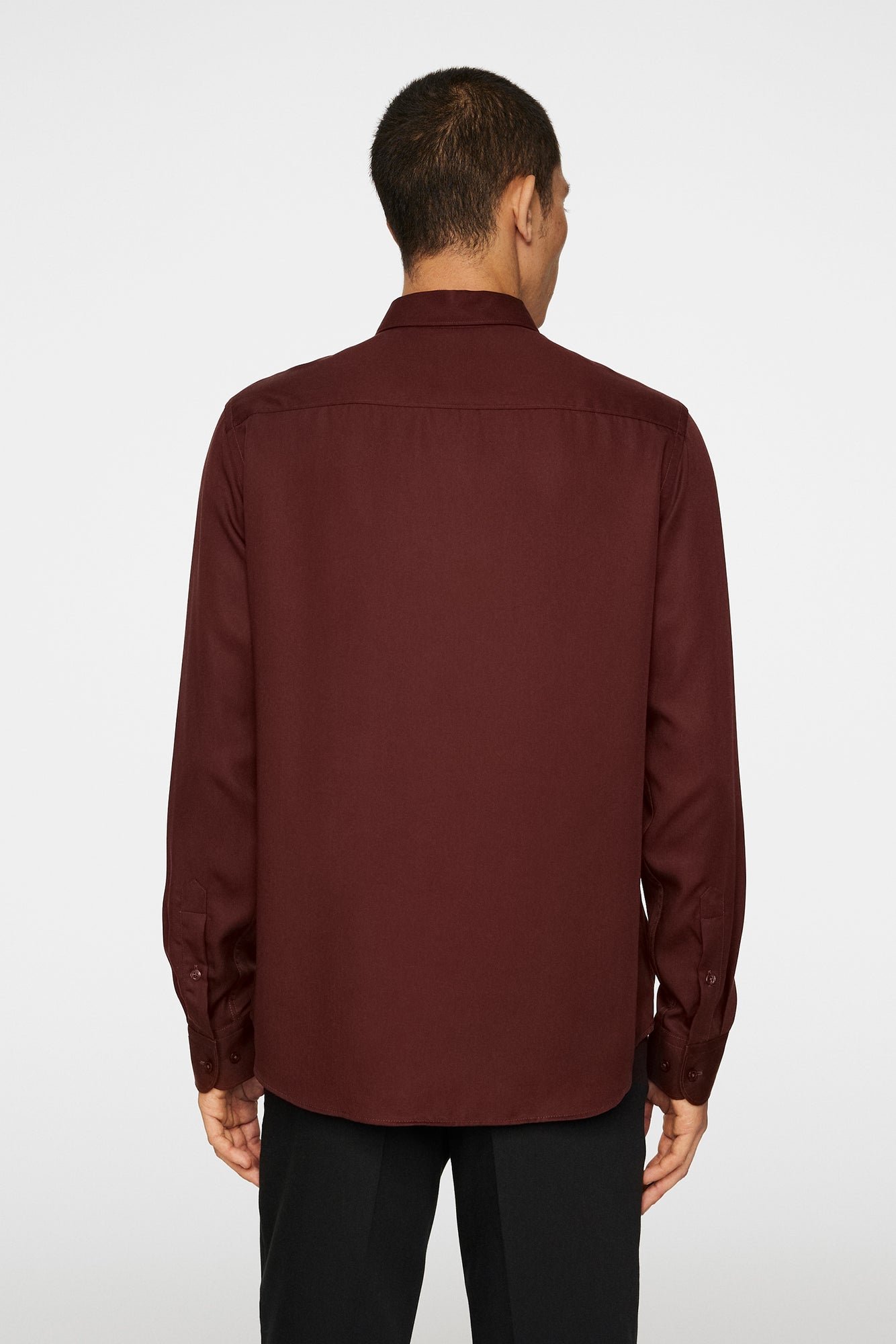 Men | Slim LS Comfort Tencel Shirt | Bitter Chocolate