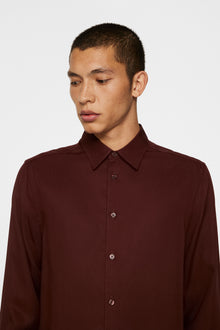 Men | Slim LS Comfort Tencel Shirt | Bitter Chocolate