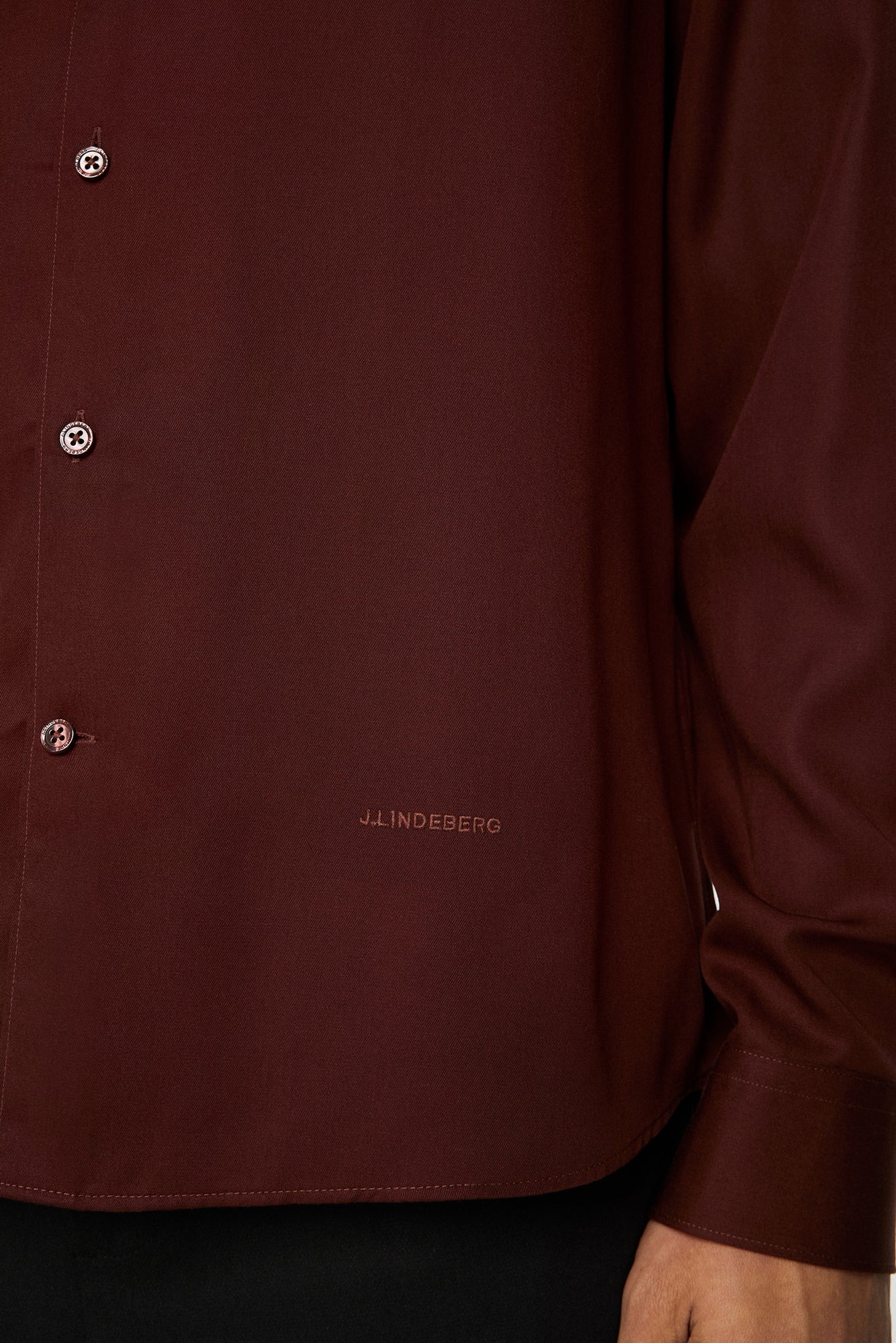 Men | Slim LS Comfort Tencel Shirt | Bitter Chocolate