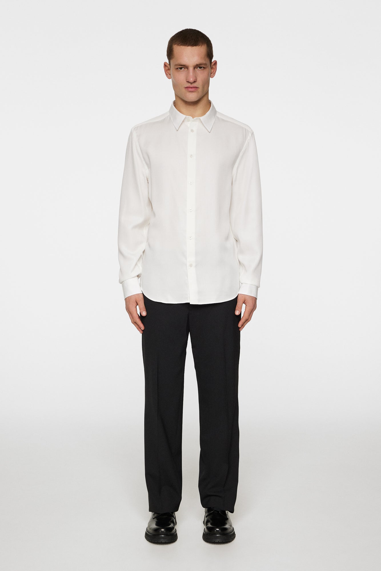 Men | Slim LS Comfort Tencel Shirt | Cloud White (V2)