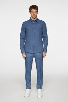Men | Slim LS Linen Melange Shirt | Rain Washed