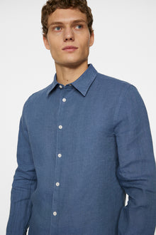 Men | Slim LS Linen Melange Shirt | Rain Washed
