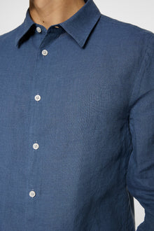 Men | Slim LS Linen Melange Shirt | Rain Washed