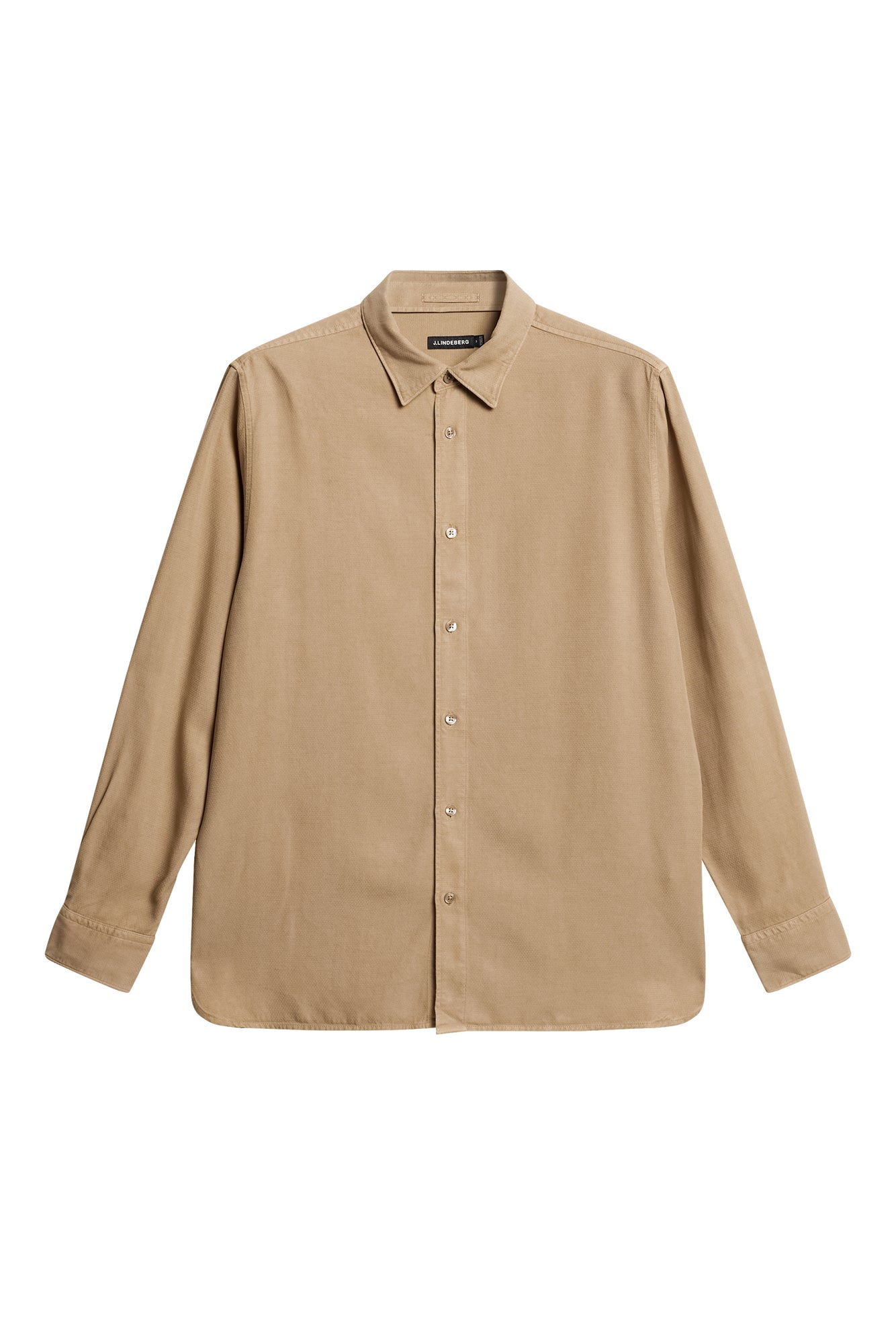 Reg LS Struct Gmd Tencel Shirt in Batique Khaki by J.Lindeberg