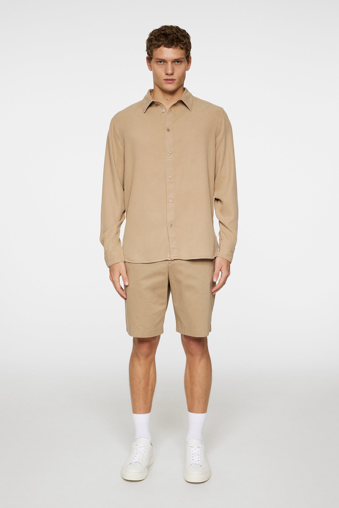 Men | Reg LS Struct Gmd Tencel Shirt | Batique Khaki