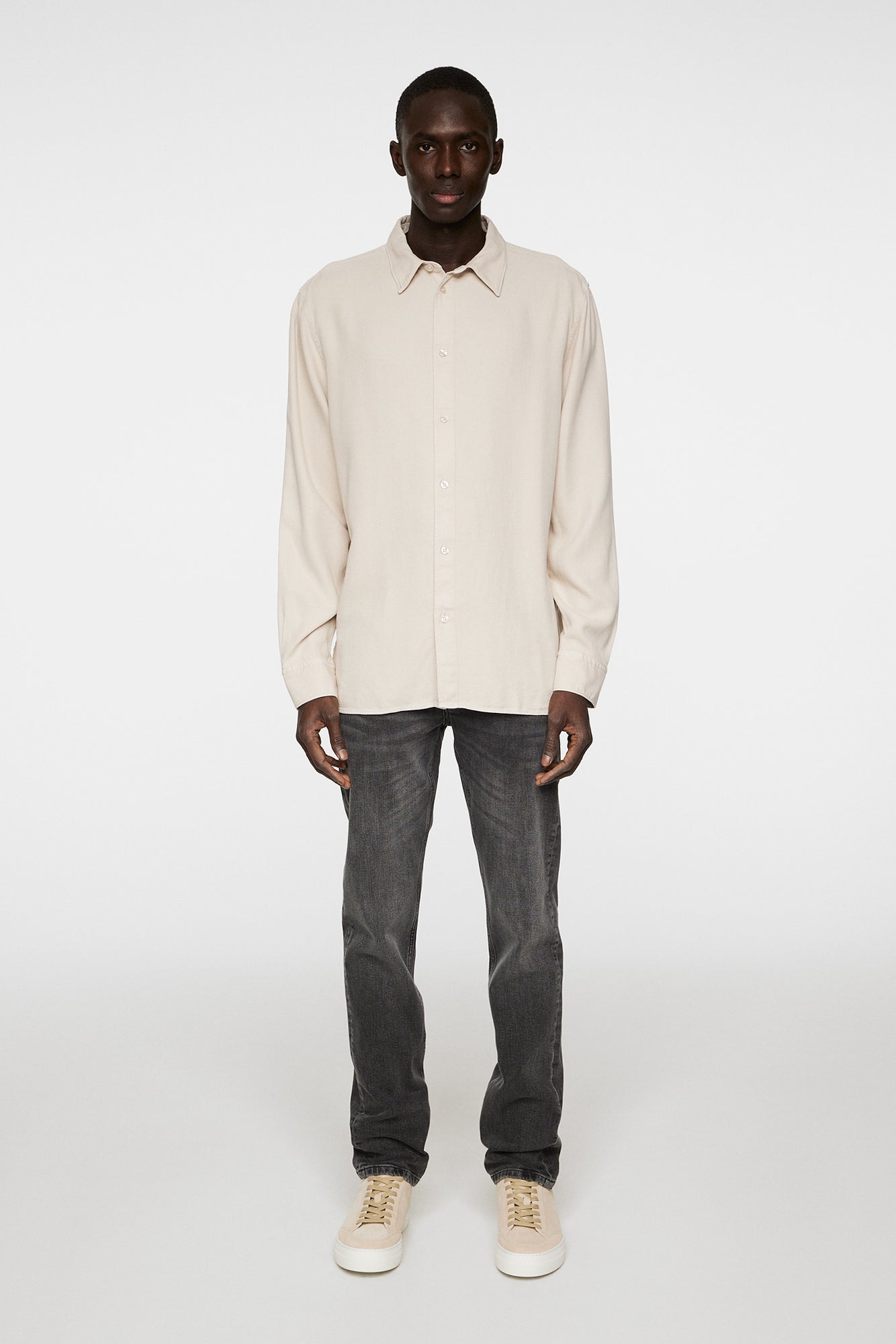 Men | Reg LS Struct Gmd Tencel Shirt | Moonbeam