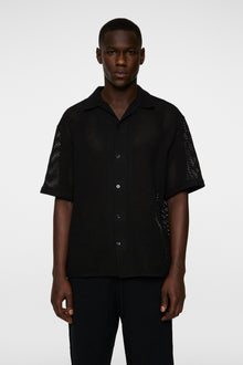 Men | Ellis Crochet Shirt | Black