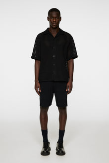Men | Ellis Crochet Shirt | Black