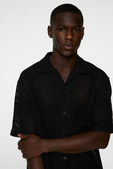 Men | Ellis Crochet Shirt | Black