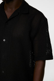 Men | Ellis Crochet Shirt | Black
